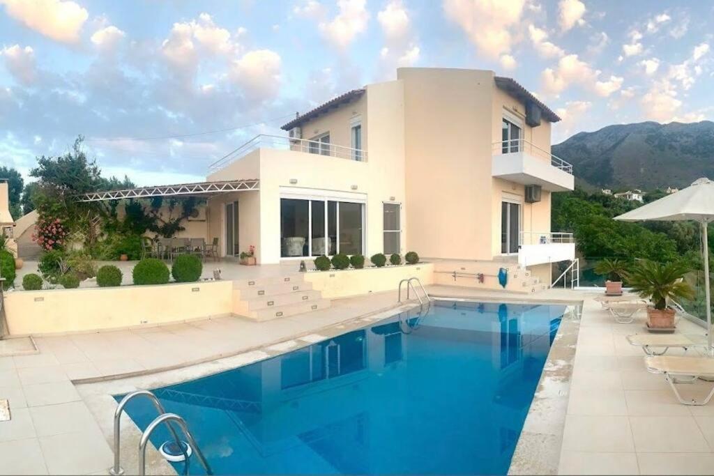 Villa Vuna - Private Pool -Sea View La Canea Exterior foto