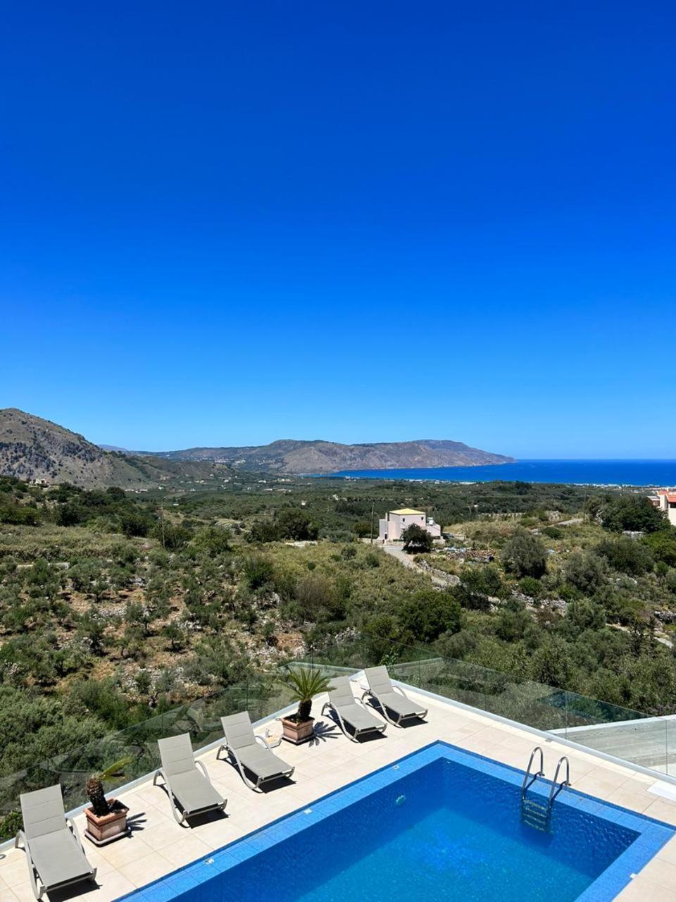 Villa Vuna - Private Pool -Sea View La Canea Exterior foto