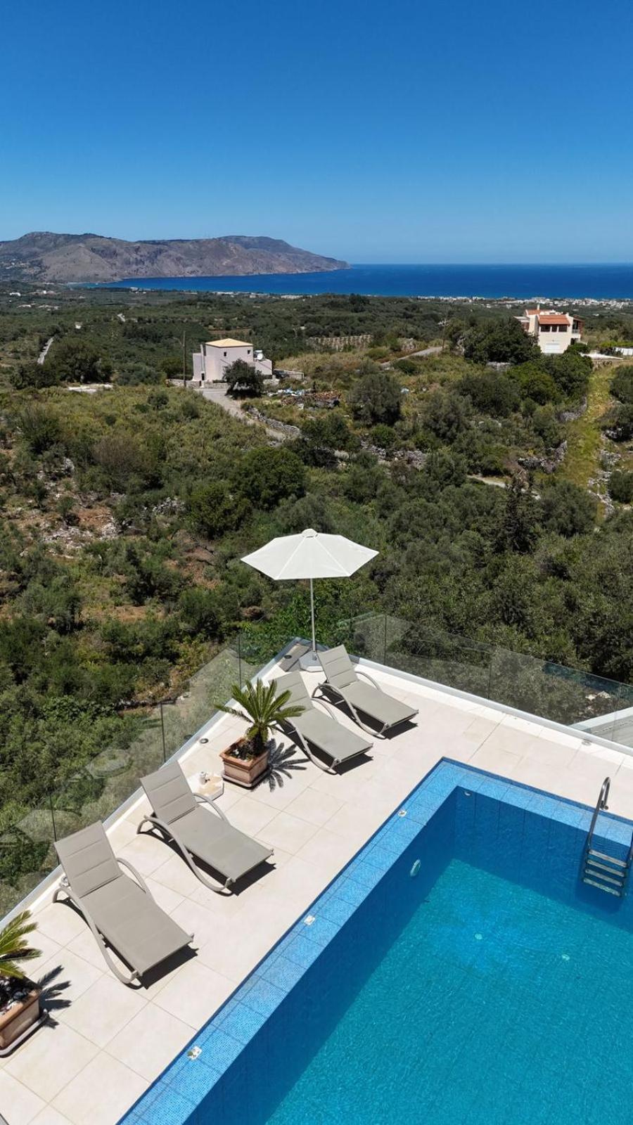 Villa Vuna - Private Pool -Sea View La Canea Exterior foto